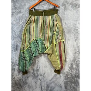 Kathmandu Imports Unisex  Harem Pants Patchwork Hippie Drop Crotch One Size
